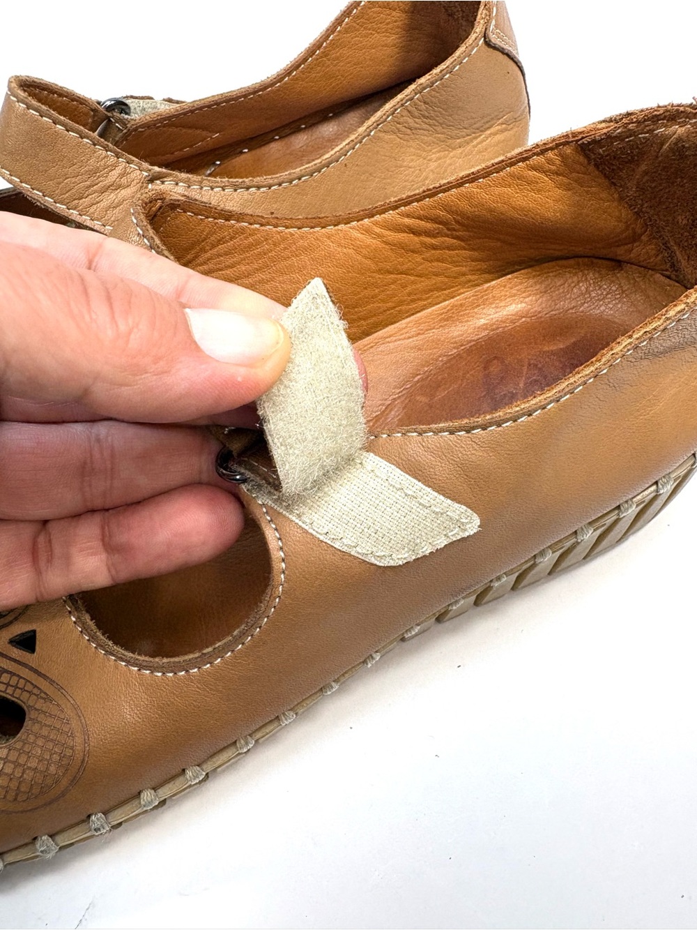 Molly Bessa Tan Leather Mary Jane Loafers | 40 - Picture 6 of 10